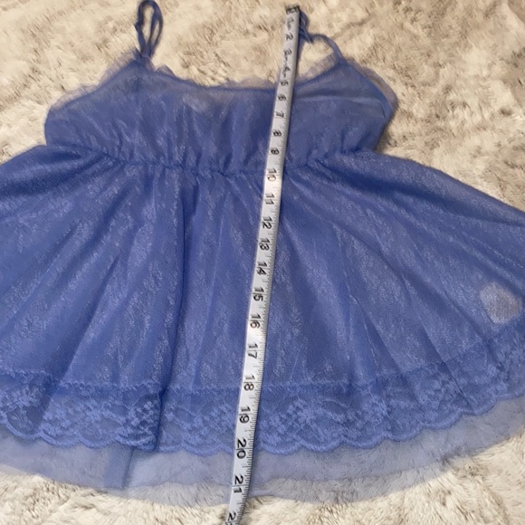 Intimately Free People sapphire blue lace babydoll camisole top size medium - Picture 6 of 8